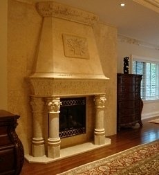 natural stone fireplace design