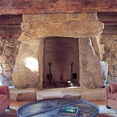 natural stone fireplace design