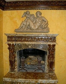 natural stone fireplace design