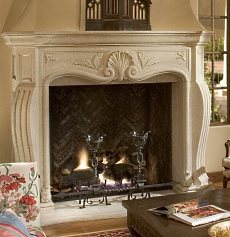 natural stone fireplace design