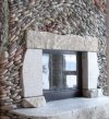 natural stone fireplace design