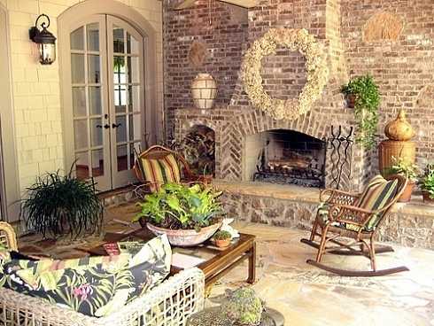 outdoor brick fireplaces