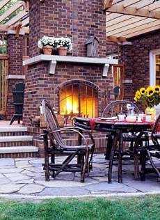 outdoor brick fireplaces