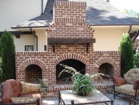 outdoor brick fireplaces