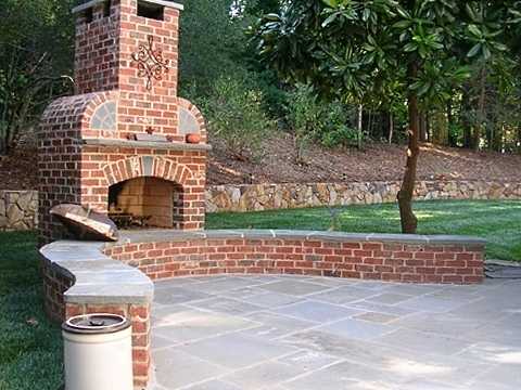 outdoor brick fireplaces