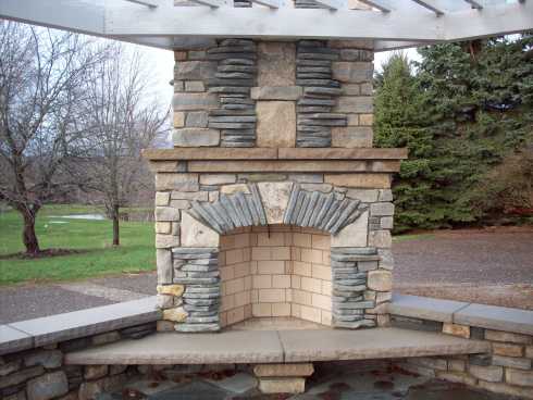 outdoor fireplace design