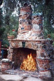 outdoor fireplace design