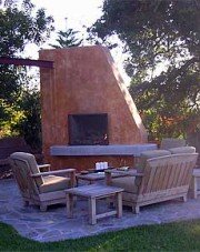 outdoor fireplace design