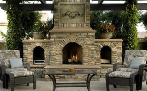 outdoor fireplace