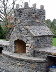 outdoor fireplace