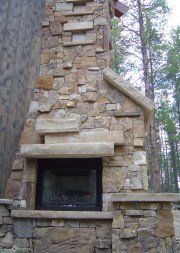 outdoor fireplace