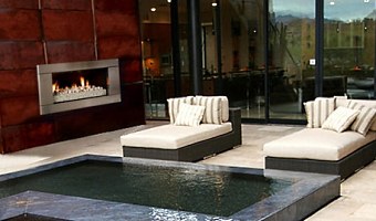 outdoor gas fireplace