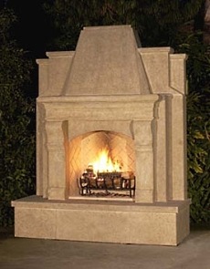 outdoor gas fireplace