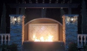 outdoor gas fireplace