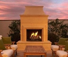 outdoor gas fireplace