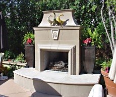 outdoor gas fireplace