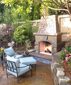 outdoor gas fireplace