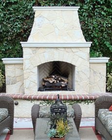 outdoor gas fireplace