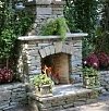 outdoor patio fireplace