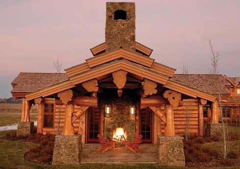 outdoor stone fireplace designs