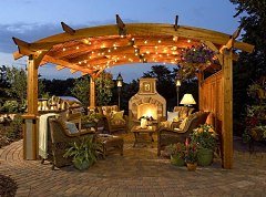 outdoor stone fireplaces