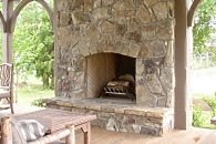 outdoor stone fireplaces