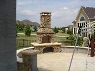 outdoor stone fireplaces