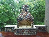 outdoor stone fireplaces