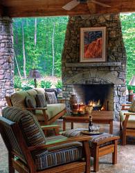 outdoor stone fireplaces