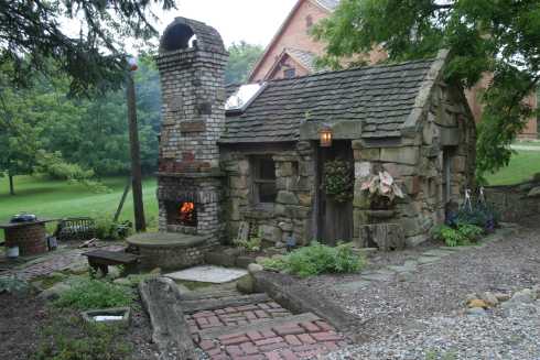 patio fireplace designs