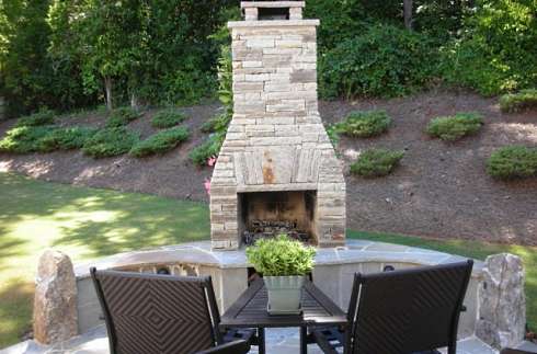patio fireplace designs