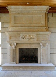 photos of stone fireplaces