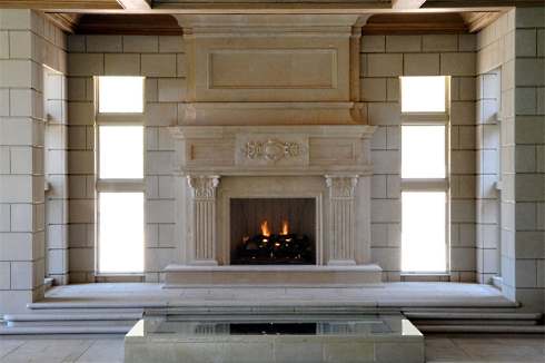 photos of stone fireplaces