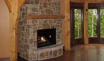 picture of cultured stone fireplace