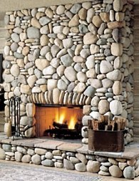 picture of cultured stone fireplace