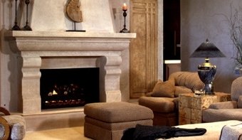 precast stone fireplace