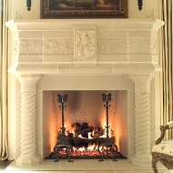 precast stone fireplace