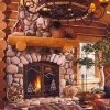 river rock fireplace designs