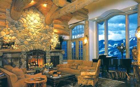 river rock fireplace designs