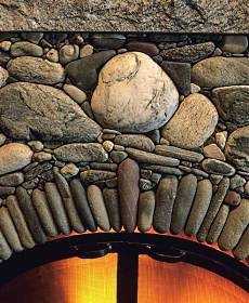 river rock fireplace designs