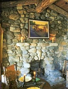 river rock fireplace pictures