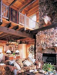 river rock fireplace pictures