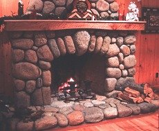 river rock fireplace pictures