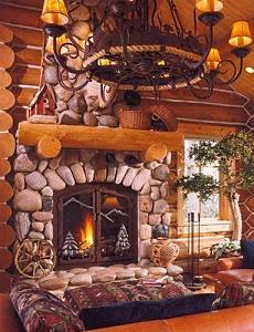 river rock fireplace pictures