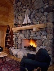 river rock fireplace pictures