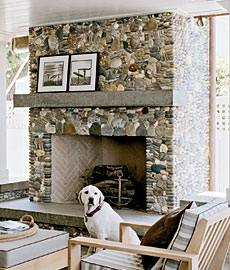 river rock fireplace pictures