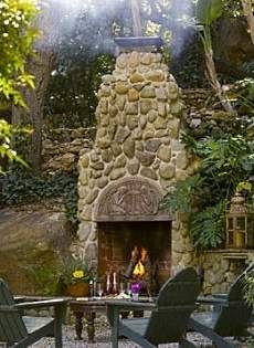 river rock fireplaces