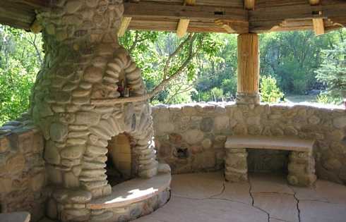 river rock fireplaces