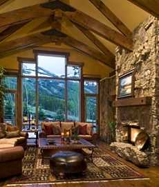 rock fireplace designs