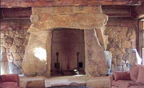 rock fireplace designs